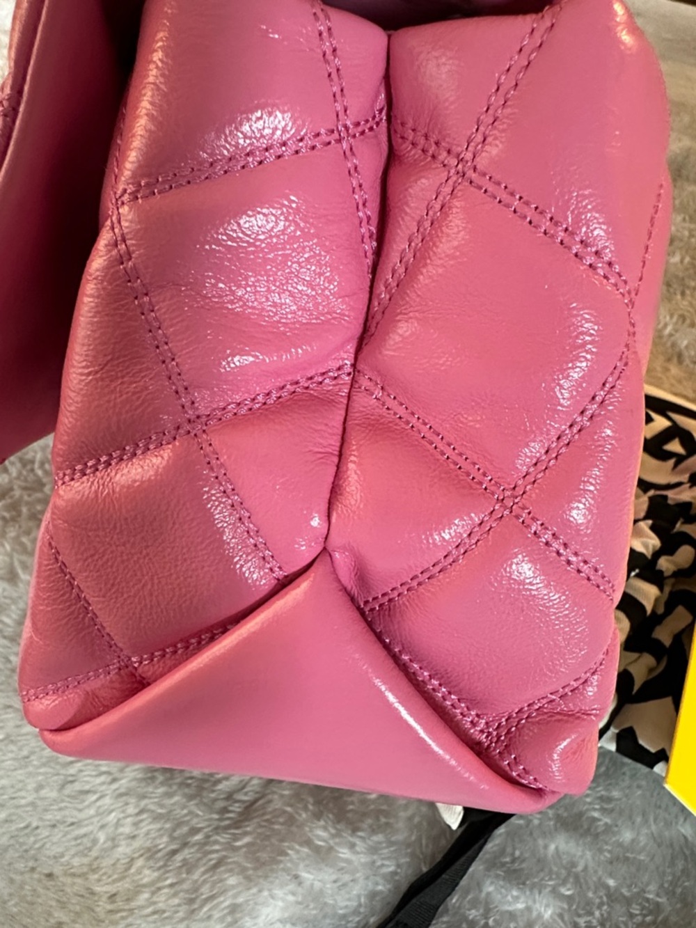 Authentic Marc Jacobs The Quilted Dual Convertible Shoulder Bag Bow Pink - Picture 15 of 16